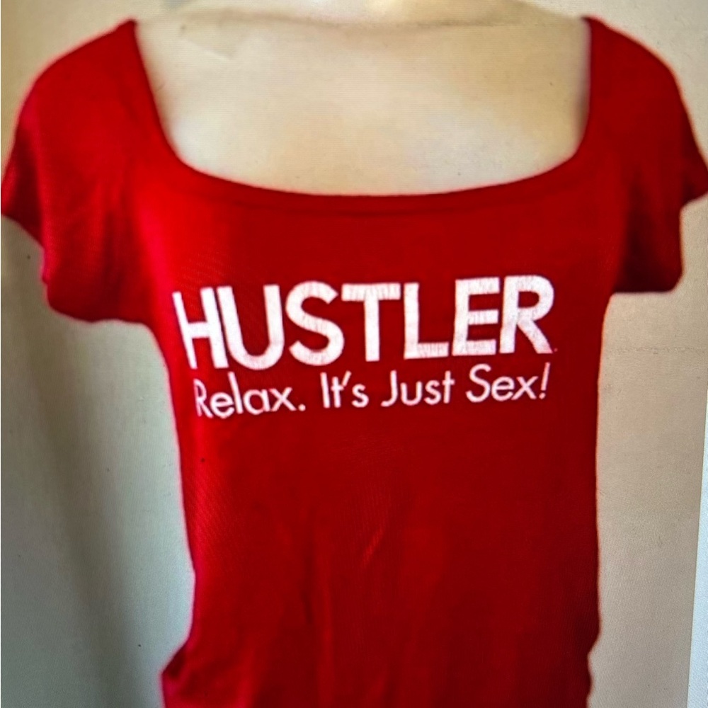 Vintage Hustler Hollywood Vibrant Red Short Sleeve Tee
